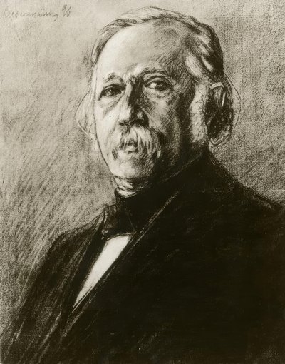 Theodor Fontane, dibujo de M. Liebermann de Max Liebermann